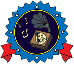 Illustration of a record player playing a golden record in space with music notes floating away.