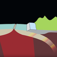 una ilustración de una lluvia de meteoritos en el cielo
