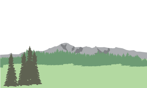 Un paisaje con arboles y montañas