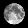 Animation shows the Moon going through all its phases.