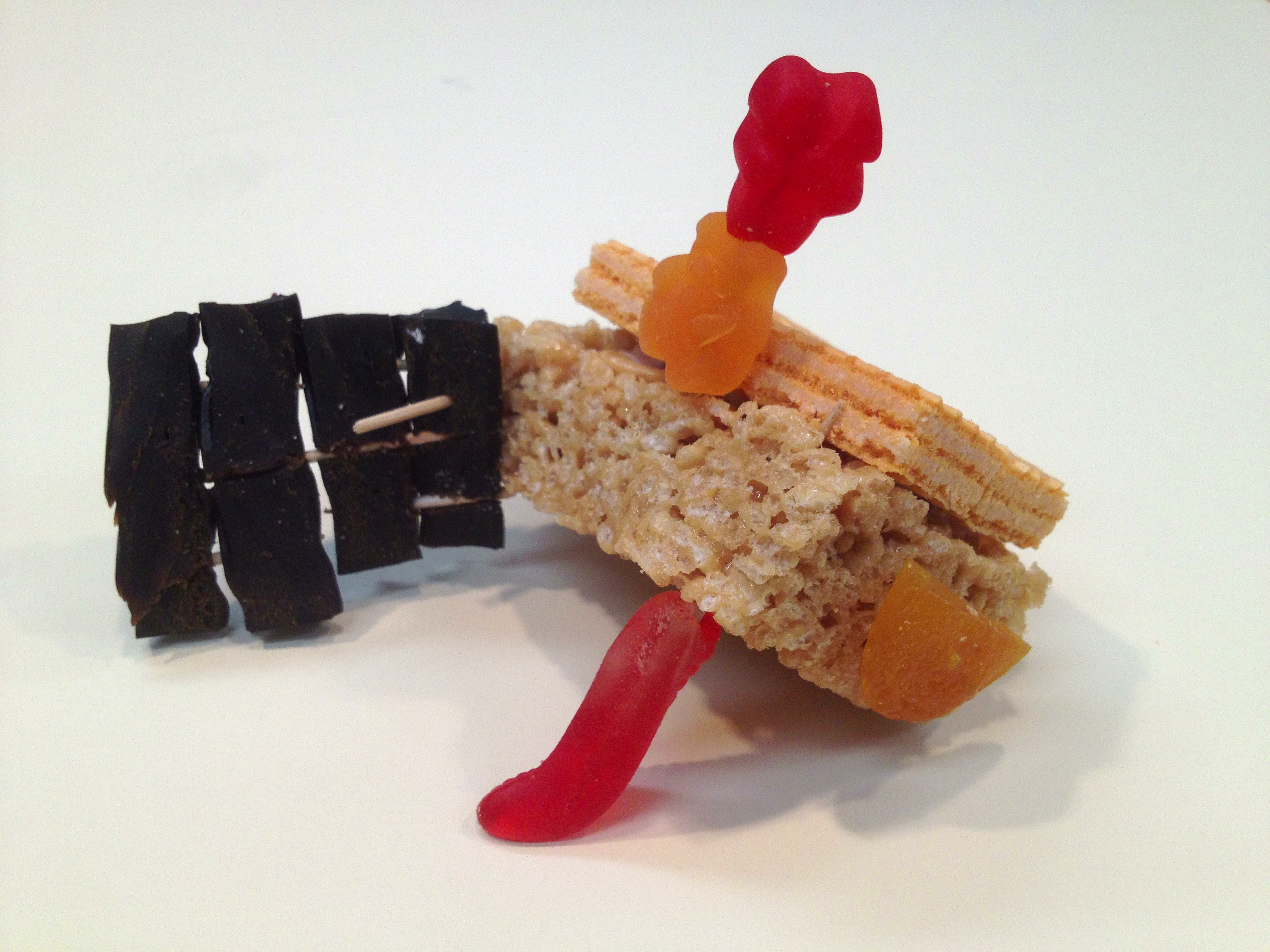 a model satellite built with described supplies.
