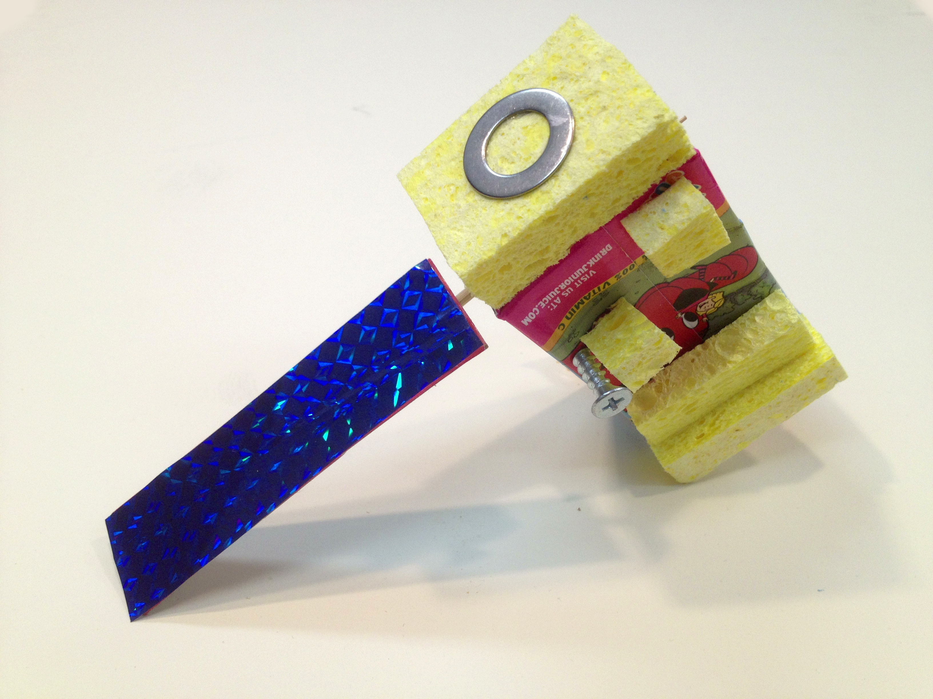 a model satellite built with described supplies.