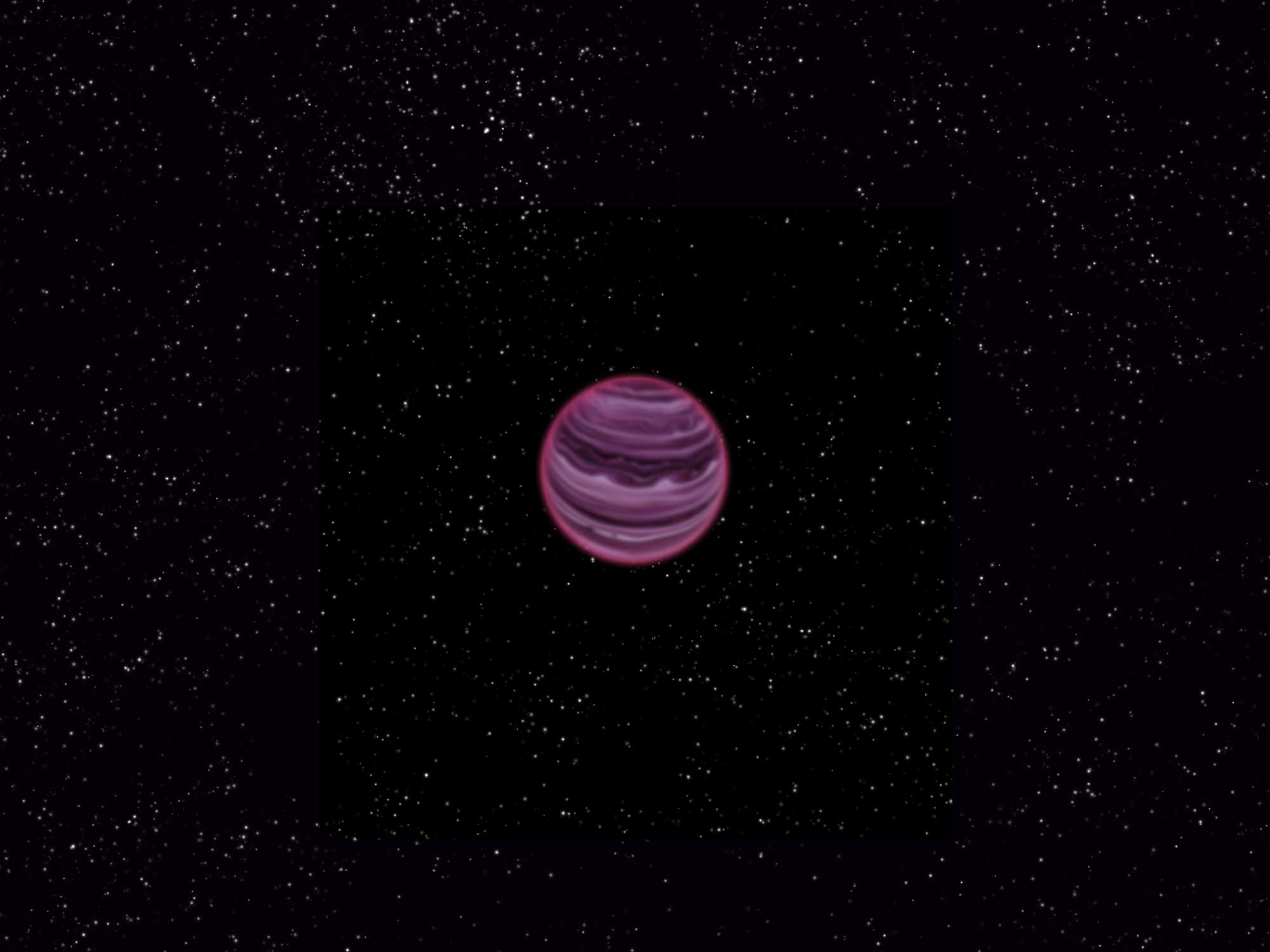 Interpretación del planeta solitario por un artista.