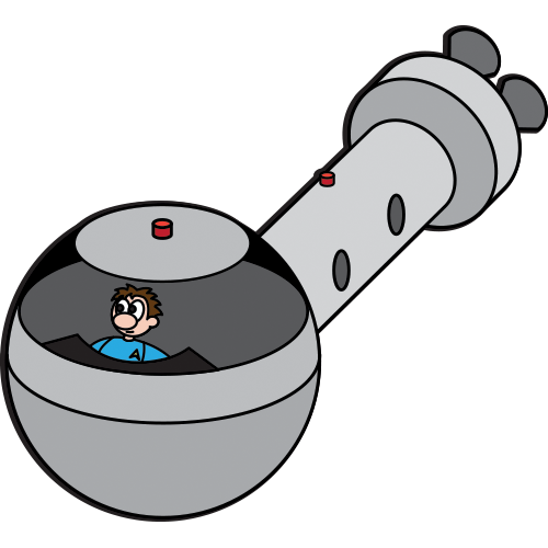 a character in a space ship