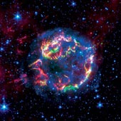 Remains of star Cassiopeia A.