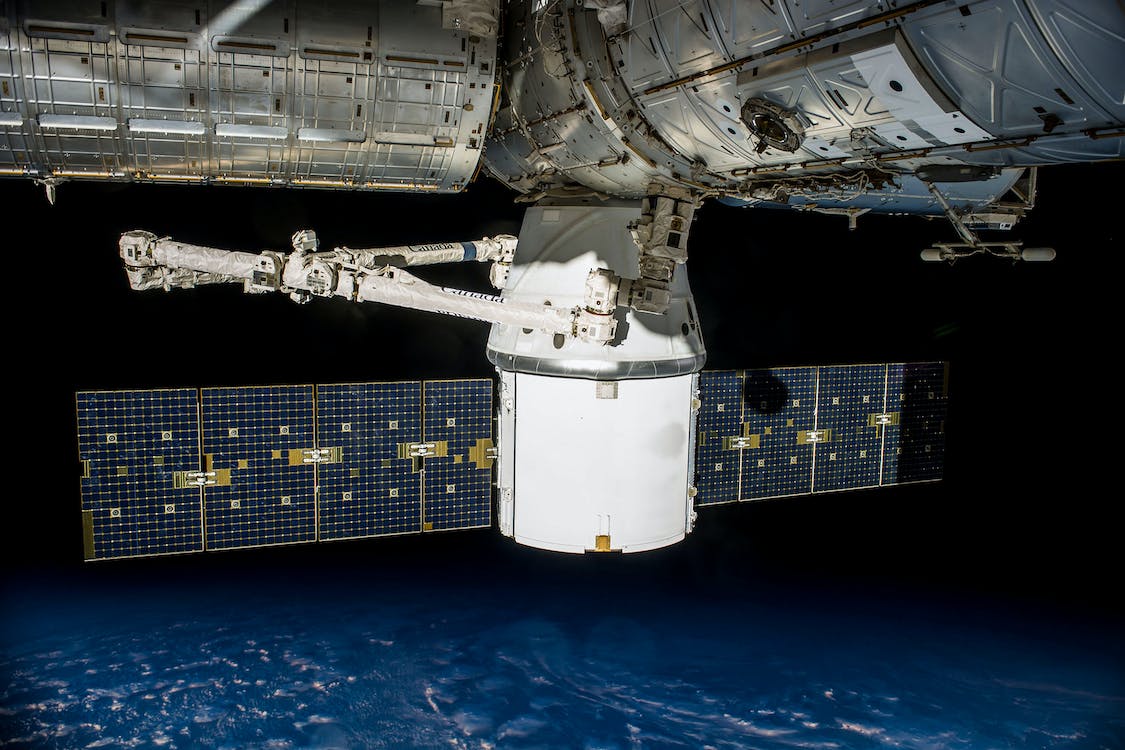 A satellite’s solar panels.